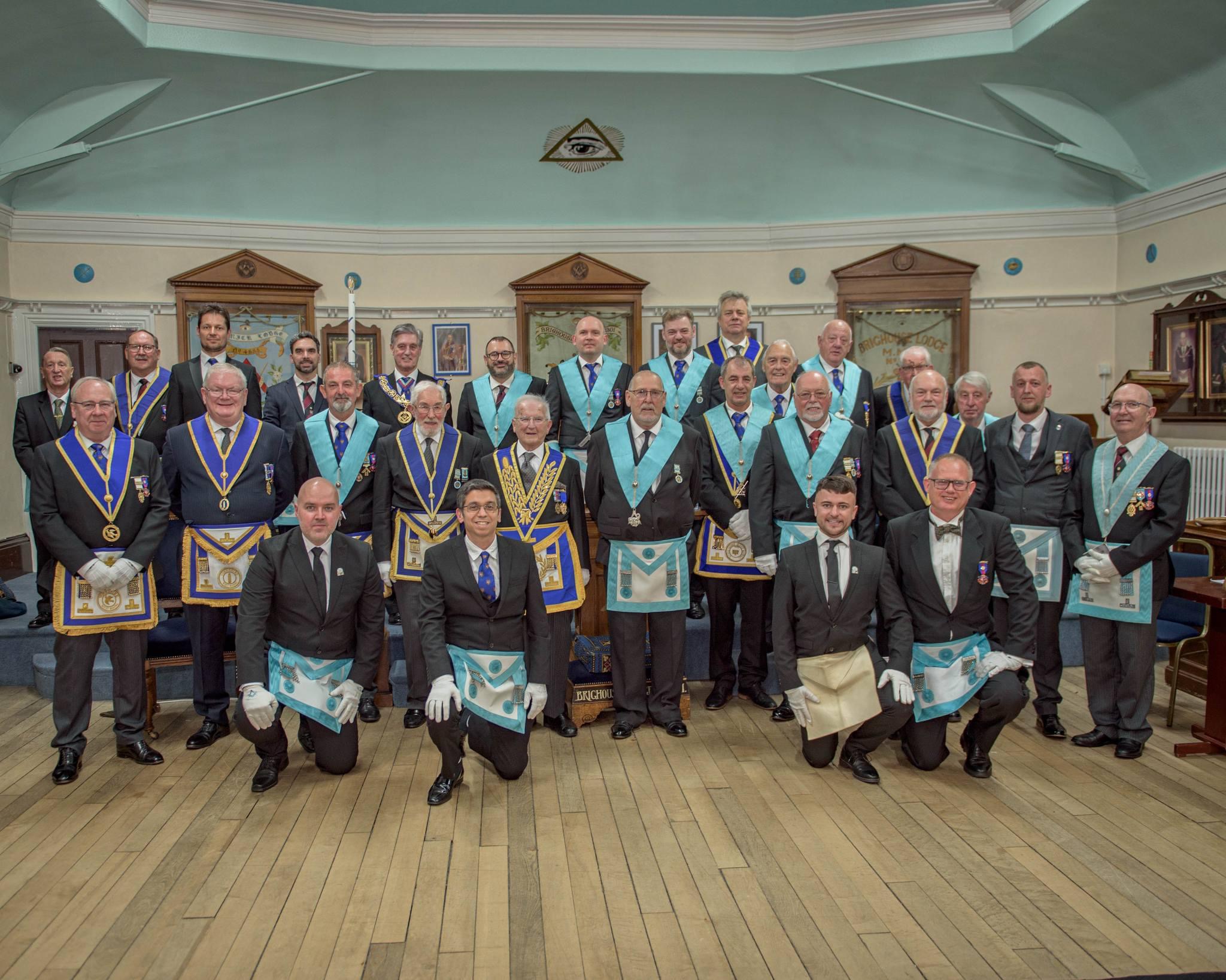 Members of Brighouse Lodge No. 1301 at their 2024 meeting